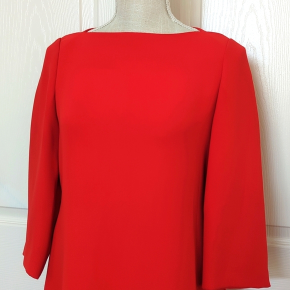 Kate Spade ¾ Sleeve "Caution to the Wind" Cepe Flounce Dress - Picture 4 of 8